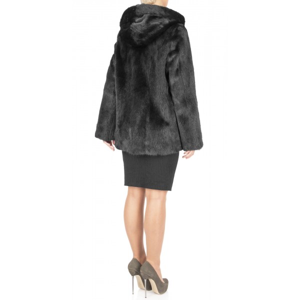 Полупальто из меха норки