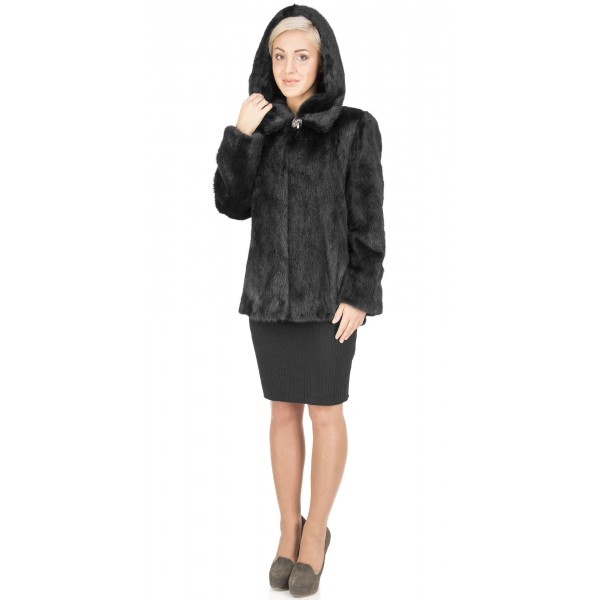 Полупальто из меха норки