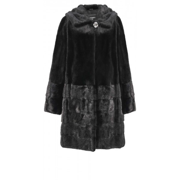 Полупальто из меха норки