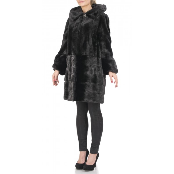 Полупальто из меха норки