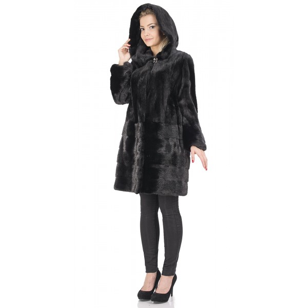 Полупальто из меха норки